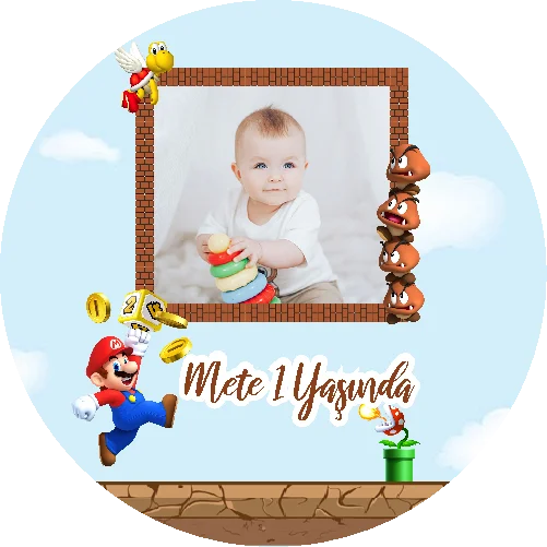 Super Mario Temalı Yuvarlak Açacak Magneti